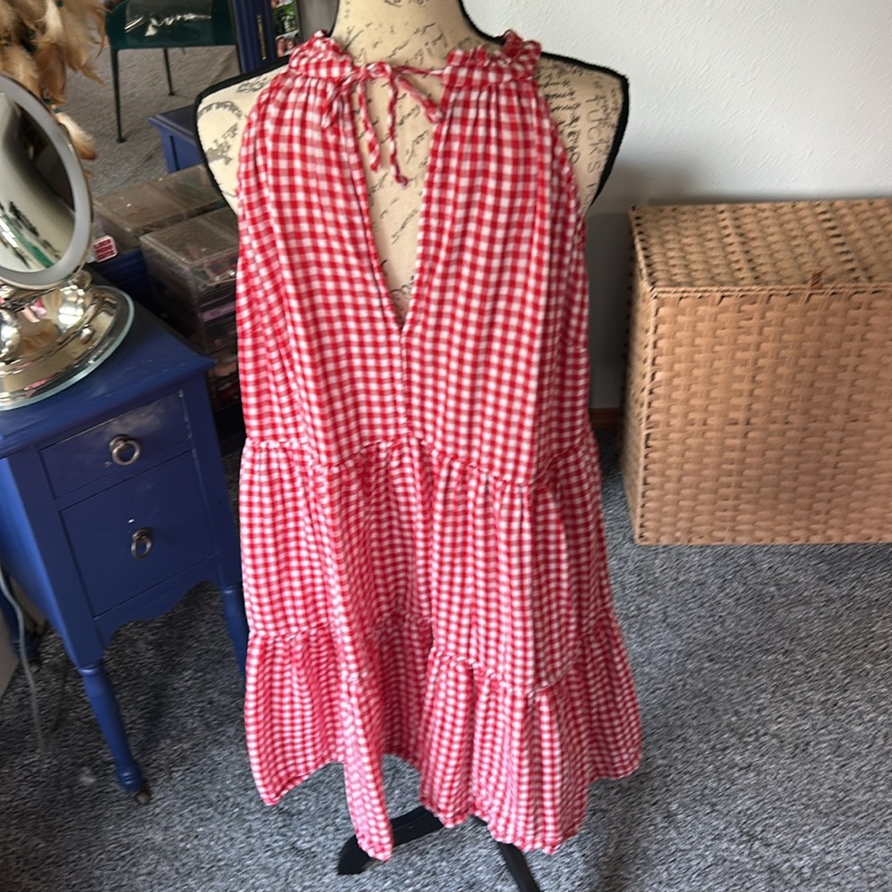 Torrid Red Gingham Halter Dress - Picture 3 of 4